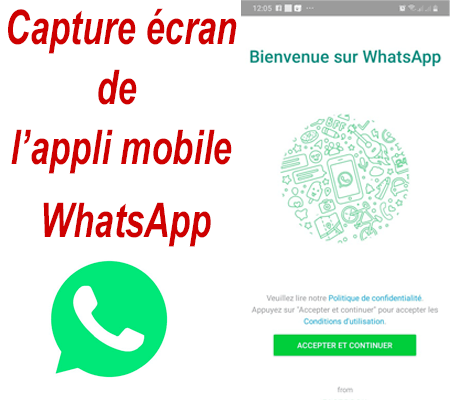 S'insrire sur l'application mobile Whatsapp.