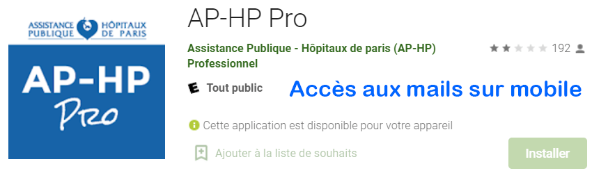 Connexion APHP sur mobile
