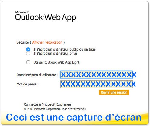 Courriel APHP Outlook web app
