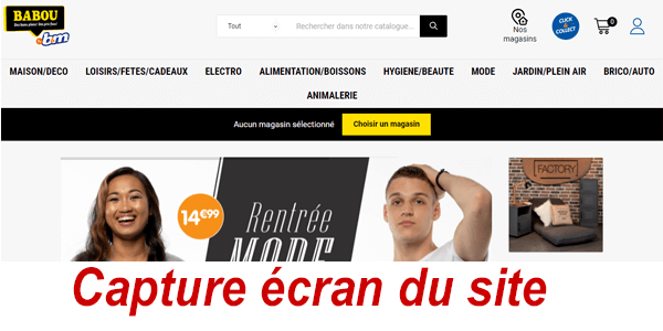 Acheter des articles sur Babou.fr