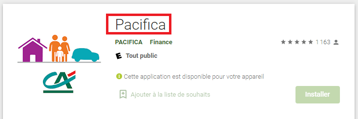 Application mobile Pacifica Mutuelle
