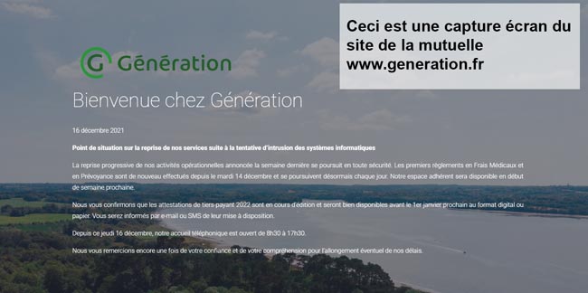 se connecter à mon espace assuré sur www.generation.fr