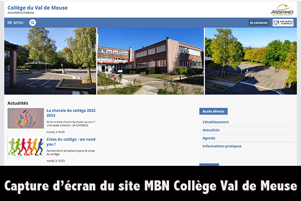 Accès à Mon bureau numérique Collège Val de Meuse 
