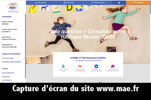 Créer un compte sur www.mae.fr