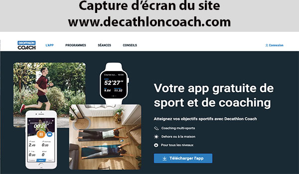Site internet www.decathloncoach.com