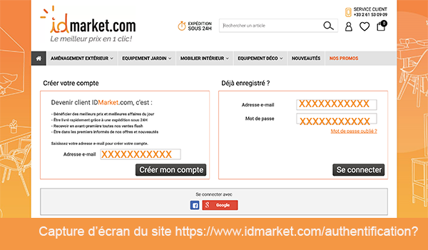 Passer une commande ID Market en ligne